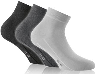 Rohner Daily Sock Sneaker Basic Plus light grey/grey/dark grey - 3 pairs